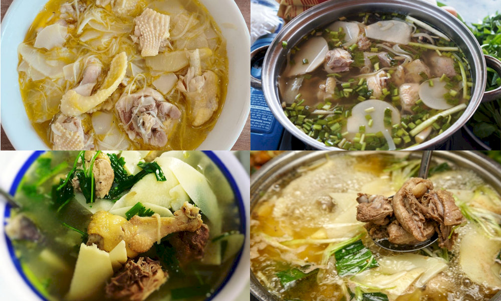 Gà nấu măng chua